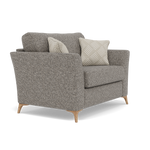 Chilton Loveseat - Cuddler Sofa Fabric — Light Feet / Barley Charcoal, gallery image 1