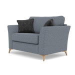 Chilton Loveseat - Cuddler Sofa Fabric — Light Feet / Barley Marine, gallery image 3