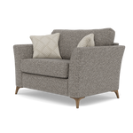 Chilton Loveseat - Cuddler Sofa Fabric — Smoke Feet / Barley Charcoal, gallery image 3