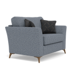 Chilton Loveseat - Cuddler Sofa Fabric — Smoke Feet / Barley Marine, gallery image 1