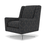 Chilton Swivel Armchair - Swivel Chair Accent Fabric — Capri Obsidin, gallery image 3