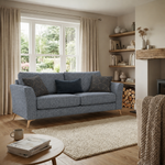 Chilton 2 Seater Sofa - 2 Seater Sofa Fabric — Light Feet / Barley Marine, gallery image 4