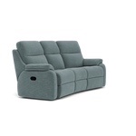G Plan Kingsbury 3 Seater Curved Recliner Sofa - 3 Seater Power Recliner Curved Sofa Double with USB Grade B - Power Recliner with USB — B925 Waffle Marine, gallery image 1