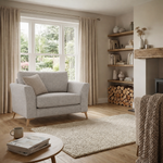 Chilton Armchair - Chair Fabric — Light Feet / Barley Clay, gallery image 4