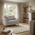 Chilton Armchair - Chair Fabric — Smoke Feet / Barley Clay, gallery image 4