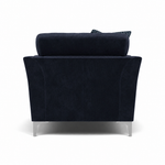 Tulip Armchair - Chair Fabric — Manhattan Ink/Avana Aqua/Lattice Marine / Brushed Chrome, gallery image 3