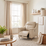 Nicoletti Carmen Recliner Armchair - Power Recliner Chair CB - Power Recliner with USB — Feet: Graubraun / Torello PS Fango 352, gallery image 3
