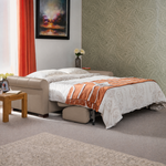 Nicoletti Carlotta 3 Seater Sofa Bed with Curved Arms - 2.5 Sofabed with Arms Rondo CB — Torello Taupe 312, gallery image 2