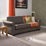 Nicoletti Carlotta 3 Seater Sofa Bed with Curved Arms - 2.5 Sofabed with Arms Rondo CB — Torello Chocol-S 91, gallery image 1