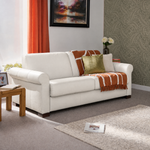 Nicoletti Carlotta 3 Seater Sofa Bed with Curved Arms - 2.5 Sofabed with Arms Rondo CB — Torello Bianco 93, gallery image 1