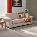 Nicoletti Carlotta 3 Seater Sofa Bed with Curved Arms - 2.5 Sofabed with Arms Rondo CB — Torello Fango 352, gallery image 1