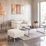 Nicoletti Puccini Footstool - Rectangular Stool CK — Dali Bianco 1515, gallery image 2