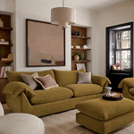 Vogue Williams Bayswater Extra Large Sofa - Extra Large Sofa Matt Chenille — Matt Chenille Old Gold, gallery image 1