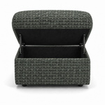 Nicoletti Vivaldi Storage Footstool - Ottoman Holder NA/NE — Gaston 758 Verde, gallery image 2