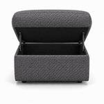 Nicoletti Vivaldi Storage Footstool - Ottoman Holder NA/NE — Gaston 766 Fumo, gallery image 2
