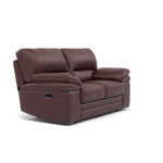 Gino 2 Seater Recliner Sofa - 2 Seater Power Recliner Sofa with USB Cat 60 - Power Recliner with USB — Cat-60/15 Montana Ruby, gallery image 1