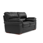 Gino 2 Seater Sofa - 2 Seater Sofa Cat 60 — Cat-60/22 Montana Jet Black / Wooden Feet, gallery image 1