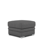Gino Storage Footstool - Storage Stool F8 — Hopsack Charcoal 70006 / Metal Feet, gallery image 3