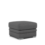 Gino Storage Footstool - Storage Stool F8 — Hopsack Charcoal 70006 / Metal Feet, gallery image 1