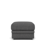 Gino Storage Footstool - Storage Stool F8 — Hopsack Charcoal 70006 / Metal Feet, gallery image 2