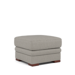 Gino Storage Footstool - Storage Stool F8 — Hopsack Dove 70001 / Wooden Feet, gallery image 1