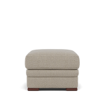 Gino Storage Footstool - Storage Stool F8 — Hopsack Linen 70004 / Wooden Feet, gallery image 2