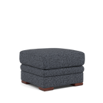 Gino Storage Footstool - Storage Stool F8 — Hopsack Midnight 70005 / Wooden Feet, gallery image 1