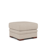 Gino Storage Footstool - Storage Stool F8 — Hopsack Natural 70002 / Wooden Feet, gallery image 1