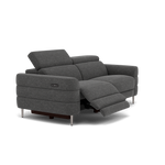Hoy 3 Seater Recliner Sofa - 3 Str W/ 2 Power Recliner W/ 2 Manual Headrest Fabric - Power with Manual Headrest — KB-1281-UK Darwin Charcoal, gallery image 1