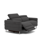Hoy 3 Seater Recliner Sofa - 3 Str W/ 2 Power Recliner W/ 2 Manual Headrest Fabric - Power with Manual Headrest — KB-1295-UK Amigo Coal, gallery image 1