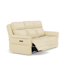 Juno 3 Seater Recliner Sofa - 3 Seater Sofa 2 Power Recliners Lumbar Support Cat 60 - Power with Power Lumbar & USB — Cat-60/02 Montana Cool Cream, gallery image 1