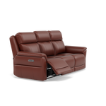 Juno 3 Seater Recliner Sofa - 3 Seater Sofa 2 Power Recliners Lumbar Support Cat 60 - Power with Power Lumbar & USB — Cat-60/07 Montana Butterscotch, gallery image 1