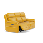 Juno 3 Seater Recliner Sofa - 3 Seater Sofa 2 Power Recliners Lumbar Support Cat 60 - Power with Power Lumbar & USB — Cat-60/10 Montana Sunburst, gallery image 1