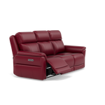 Juno 3 Seater Recliner Sofa - 3 Seater Sofa 2 Power Recliners Lumbar Support Cat 60 - Power with Power Lumbar & USB — Cat-60/13 Montana Cranberry, gallery image 1