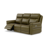 Juno 3 Seater Recliner Sofa - 3 Seater Sofa 2 Power Recliners Lumbar Support Cat 60 - Power with Power Lumbar & USB — Cat-60/16 Montana Oregano, gallery image 3