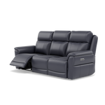 Juno 3 Seater Recliner Sofa - 3 Seater Sofa 2 Power Recliners Lumbar Support Cat 60 - Power with Power Lumbar & USB — Cat-60/18 Montana Lavender Grey, gallery image 3