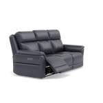 Juno 3 Seater Recliner Sofa - 3 Seater Sofa 2 Power Recliners Lumbar Support Cat 60 - Power with Power Lumbar & USB — Cat-60/18 Montana Lavender Grey, gallery image 1