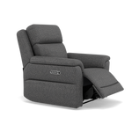 Juno Recliner Armchair - Power Recliner Chair Lumbar Support F8 - Power with Power Lumbar & USB — Hopsack Charcoal 70006, gallery image 1