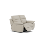 Nicoletti Vivaldi II 2 Seater Recliner Sofa - 2 Seater Double Power Recliner CB Torello - Power Recliner — Torello PS Tortora 328, gallery image 1