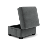 Orkney Storage Footstool - Storage footstool Fabric — FAB-MEG-20 PEWTER, gallery image 3