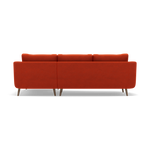 Phoebe Large Chaise Sofa - Large Chaise Sofa RHF Standard Back Grade B - Right Hand Facing — Plush Velvet Paprika / Weathered Oak, gallery image 2