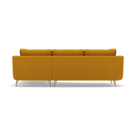 Phoebe Large Chaise Sofa - Large Chaise Sofa RHF Standard Back Grade B - Right Hand Facing — Plush Velvet Turmeric / Chrome, gallery image 2