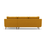 Phoebe Large Chaise Sofa - Large Chaise Sofa RHF Standard Back Grade B - Right Hand Facing — Plush Velvet Turmeric / Weathered Oak, gallery image 2