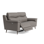 Revel Small 3 Seater Recliner Sofa - 2.5 Seater Sofa with 2 Power Recliners (Compact) Cat 20S - Power Recliner with USB — NWS-042E ELEPHANT, gallery image 1