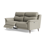 Revel Small 3 Seater Recliner Sofa - 2.5 Seater Sofa with 2 Power Recliners (Compact) Cat 20S - Power Recliner with USB — NWS-516E LIGHT GREY, gallery image 3