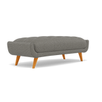 Siena Footstool - Large Footstool F8 — Hopsack Platinum 70003, gallery image 3