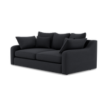 Thalia 2 Seater Pillow Back Sofa - Small Sofa Grade B — Pillow Back / Plush Velvet Charcoal, gallery image 3