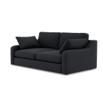 Thalia 2 Seater Pillow Back Sofa - Small Sofa Grade B — Standard Back / Plush Velvet Charcoal, gallery image 3