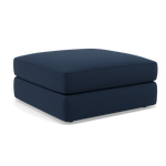Thalia Footstool - Stool Grade B — Plush Velvet Indigo, gallery image 1