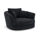 Thalia Swivel Armchair - Cuddler Swivel Chair Grade C — Zelda Charcoal, gallery image 1